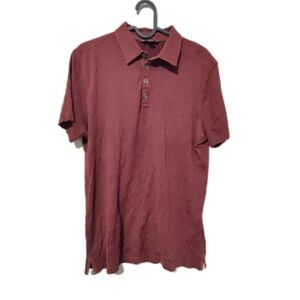 EUC John Varvatos Silk Cotton Blend Polo Shirt